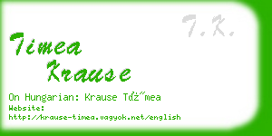 timea krause business card
